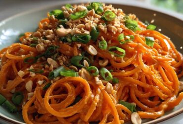 Spicy Peanut Sweet Potato Noodles
