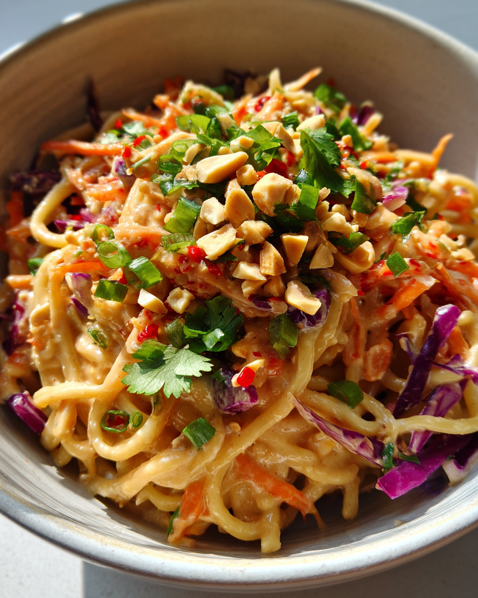 Spicy Thai Peanut Noodle Salad - detail 2