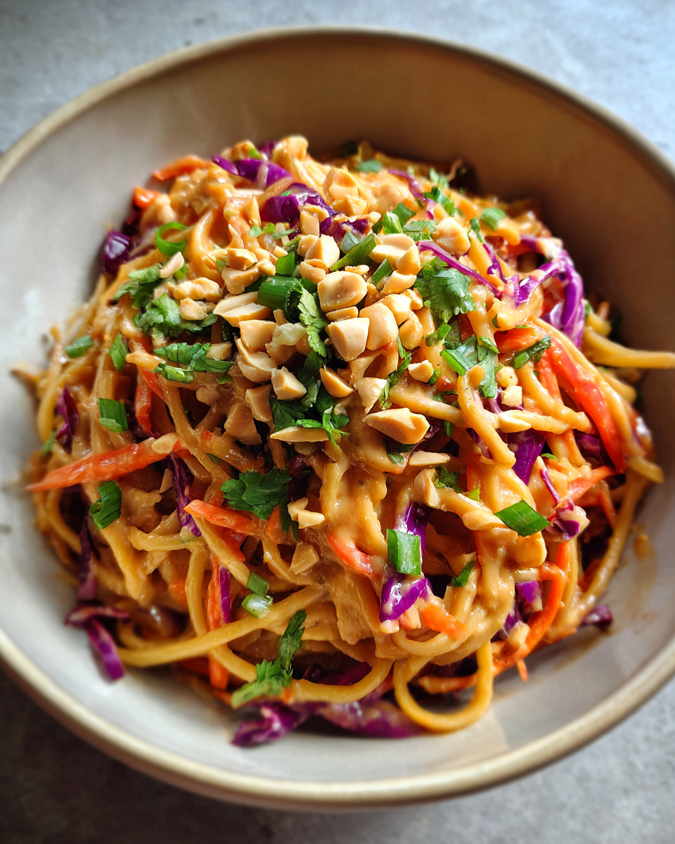Spicy Thai Peanut Noodle Salad - detail 3