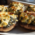 Spinach-Artichoke Stuffed Portobellos
