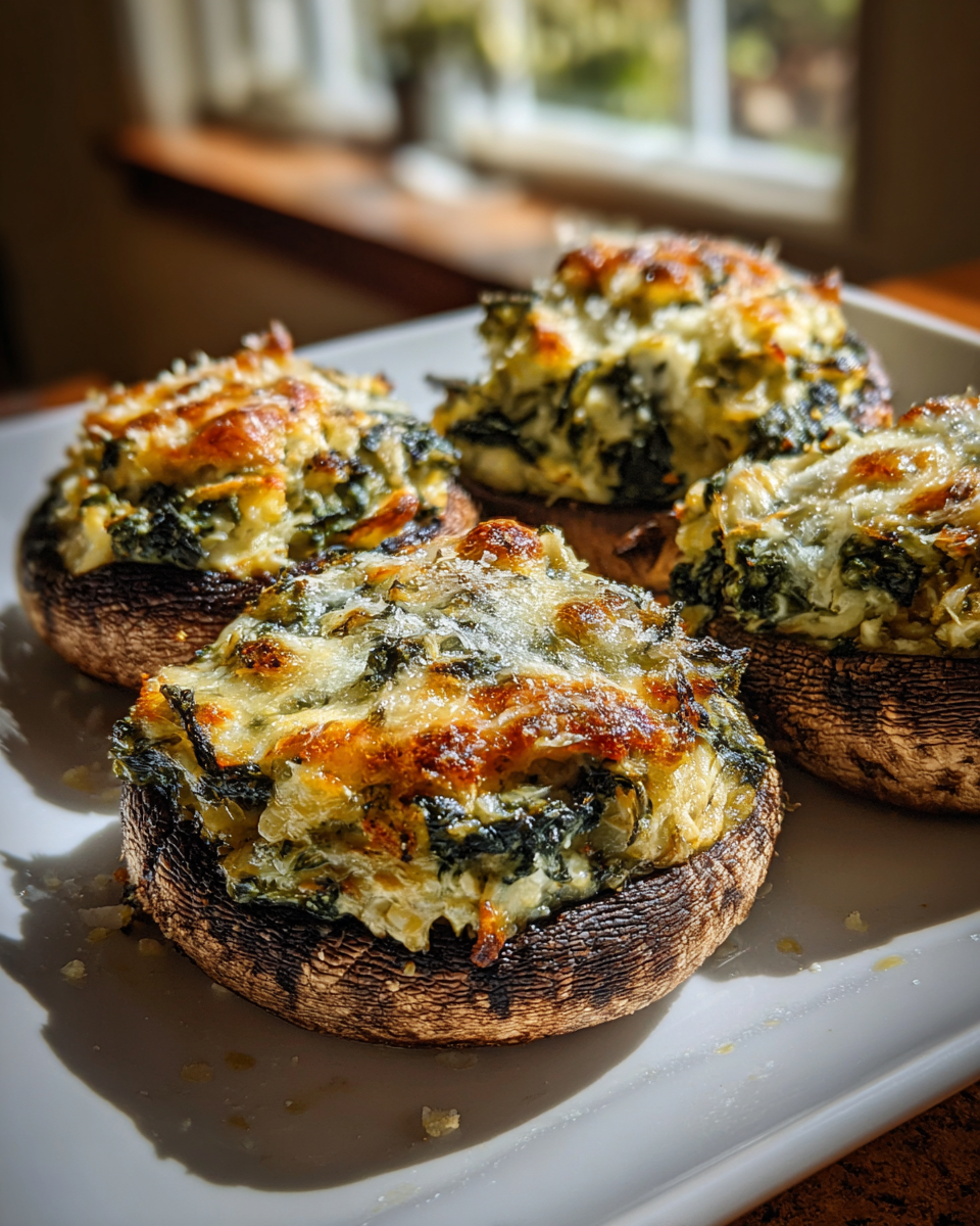 Spinach-Artichoke Stuffed Portobellos - detail 3