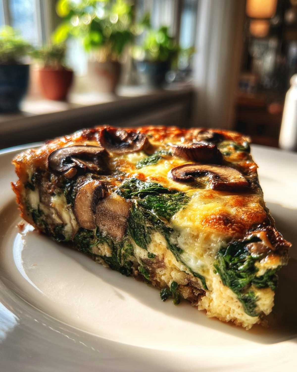 Spinach Mushroom Frittata - detail 2