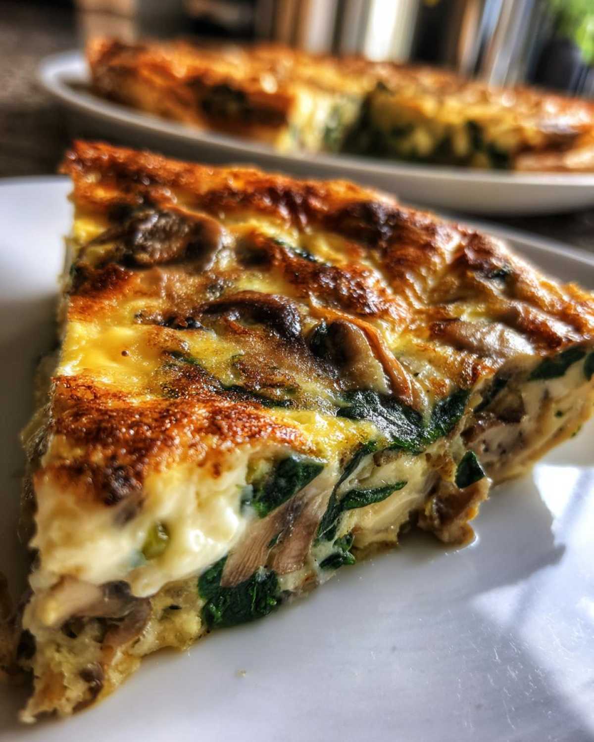 Spinach Mushroom Frittata - detail 3