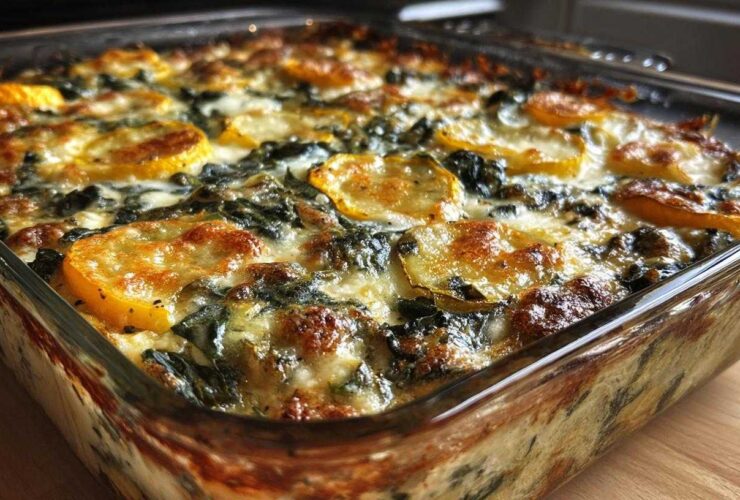 Spinach and squash casserole