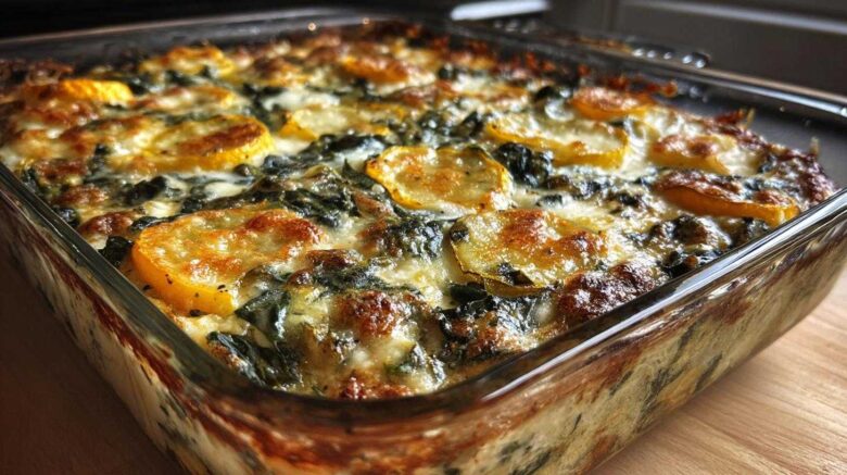 Spinach and squash casserole