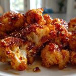 Sriracha Honey Roasted Cauliflower Bites