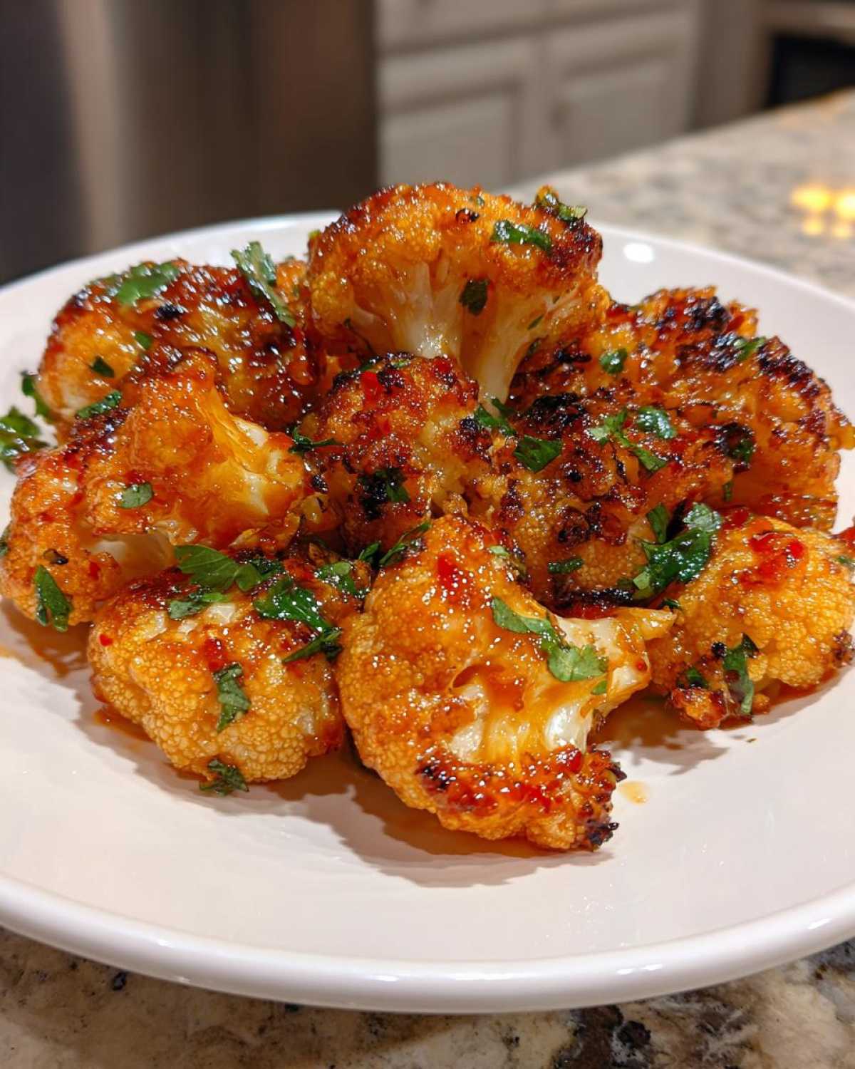 Sriracha Honey Roasted Cauliflower Bites - detail 2