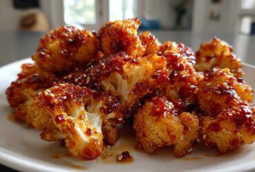 Sriracha Honey Roasted Cauliflower Bites