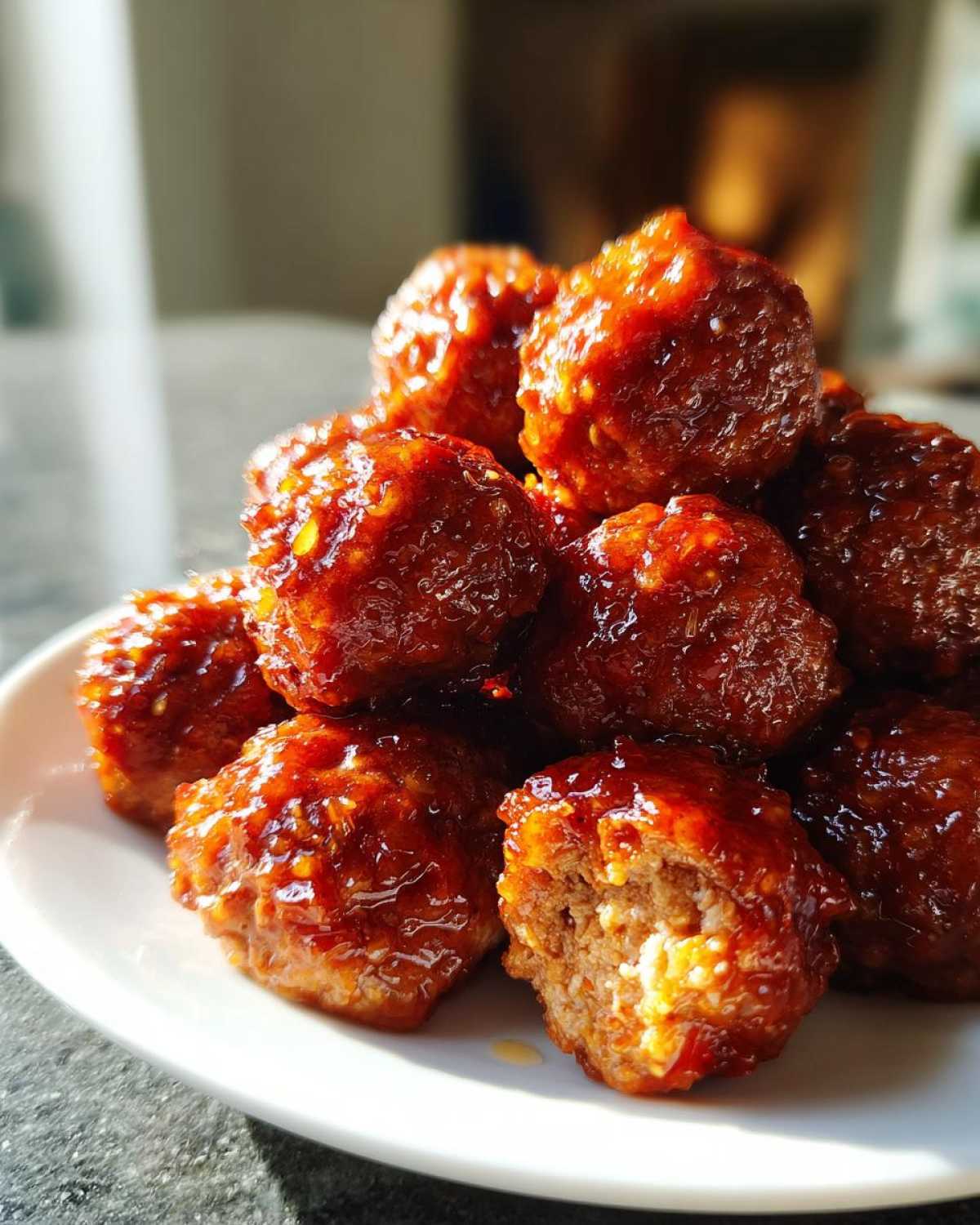 Sriracha Maple Glazed Turkey Meatballs - detail 1