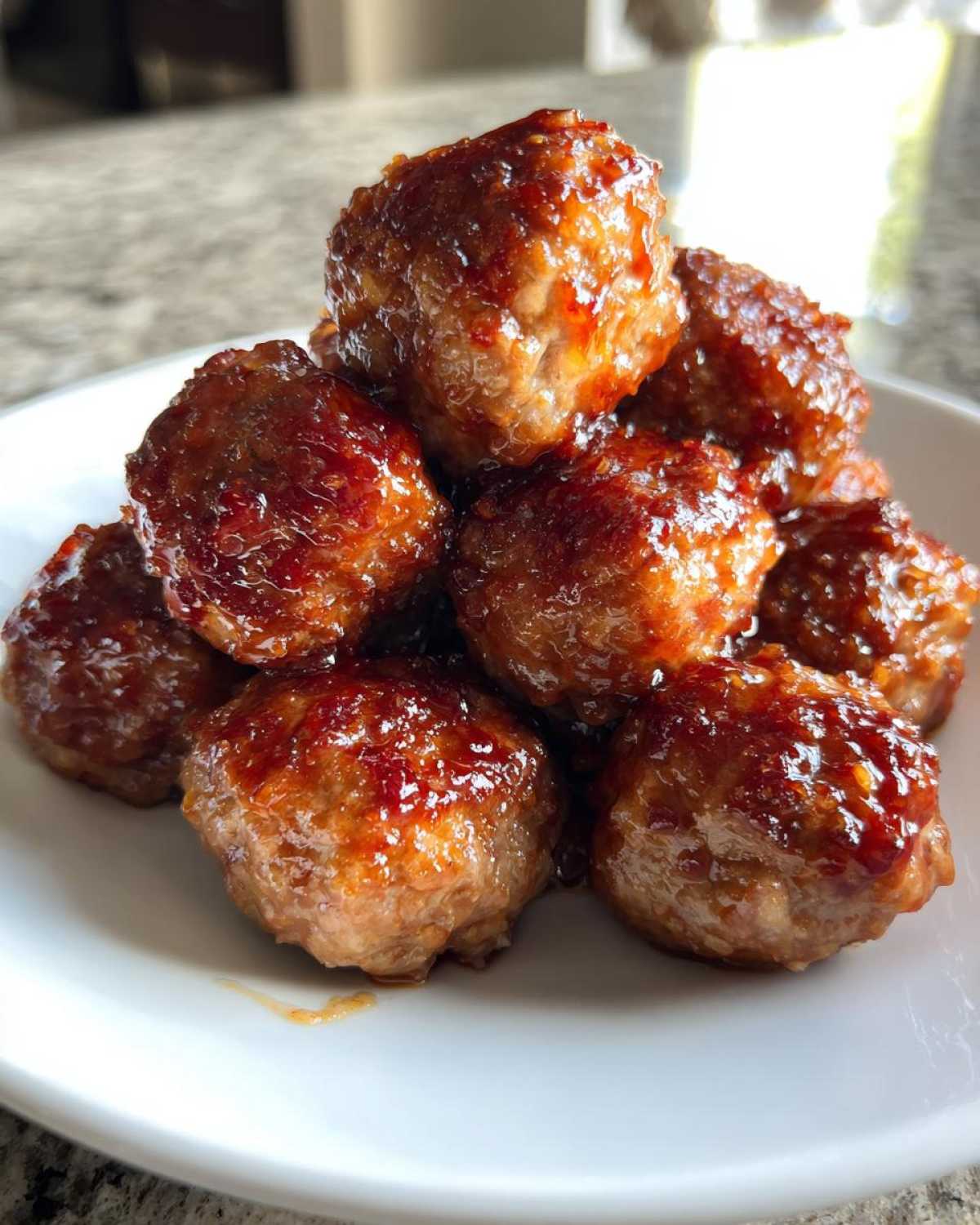 Sriracha Maple Glazed Turkey Meatballs - detail 3
