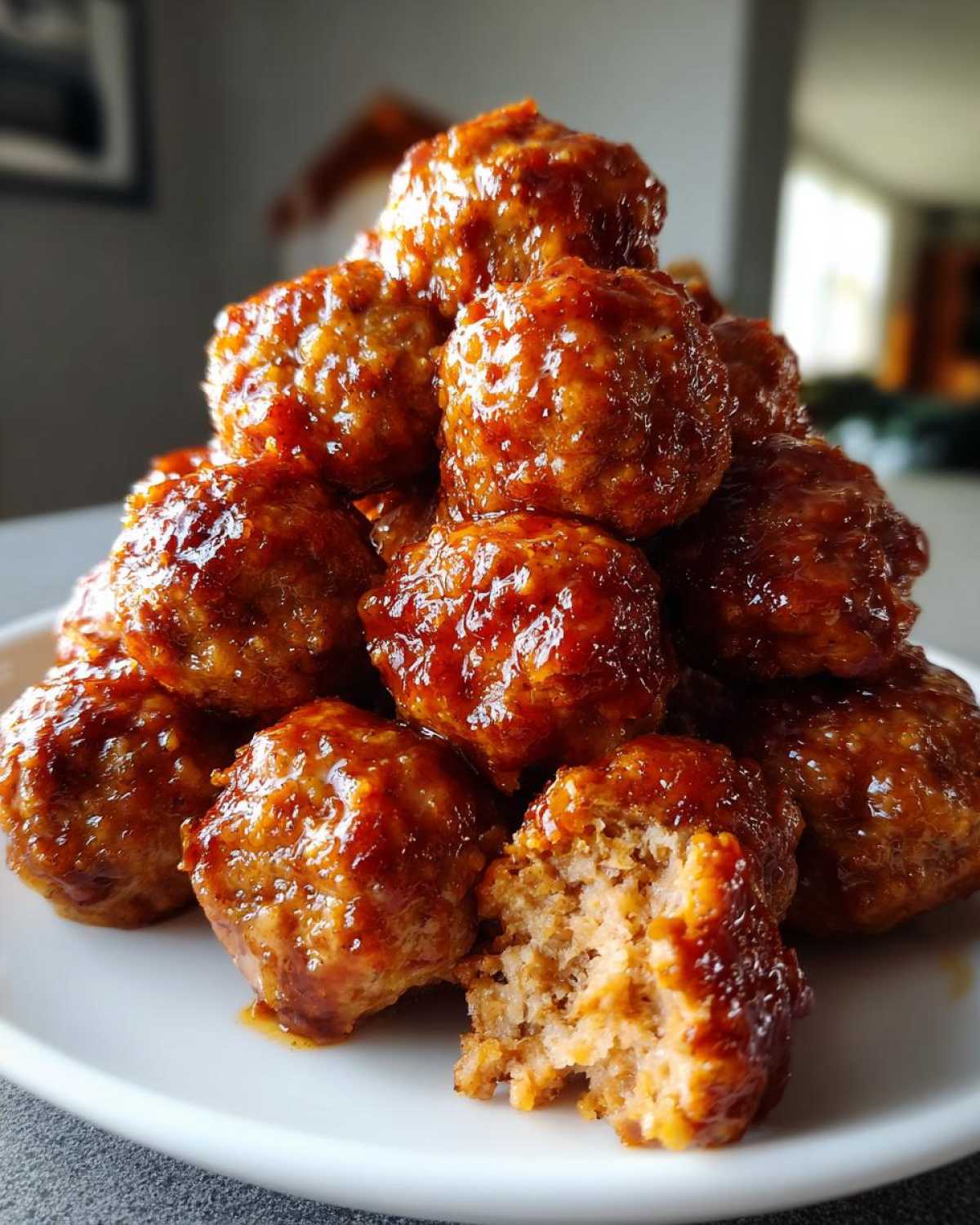 Sriracha Maple Glazed Turkey Meatballs - detail 4
