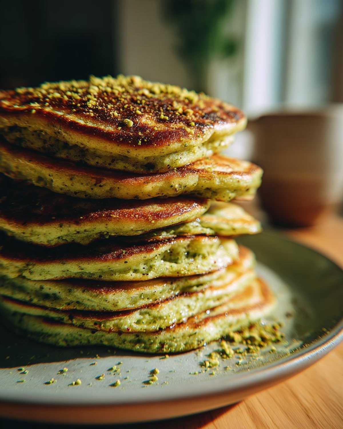St. Patrick’s Pistachio Pancakes - detail 1