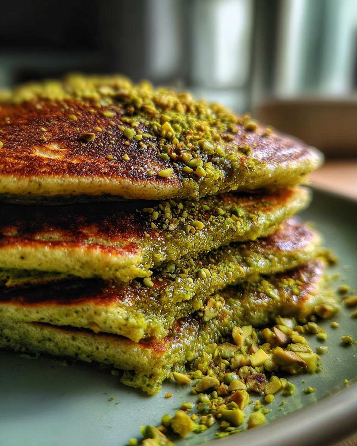 St. Patrick’s Pistachio Pancakes - detail 3
