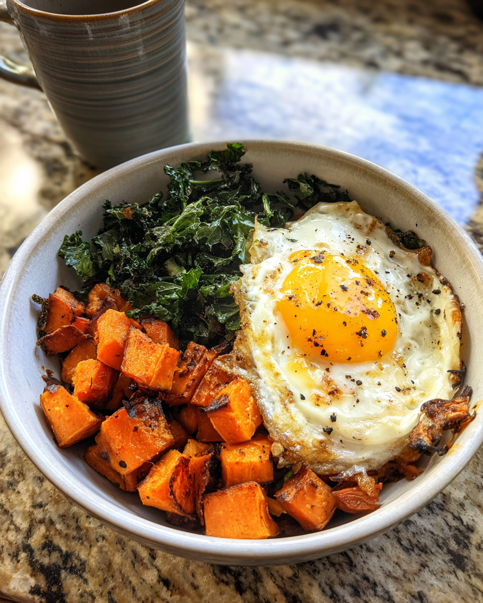 Sweet Potato Kale Breakfast Bowl - detail 1