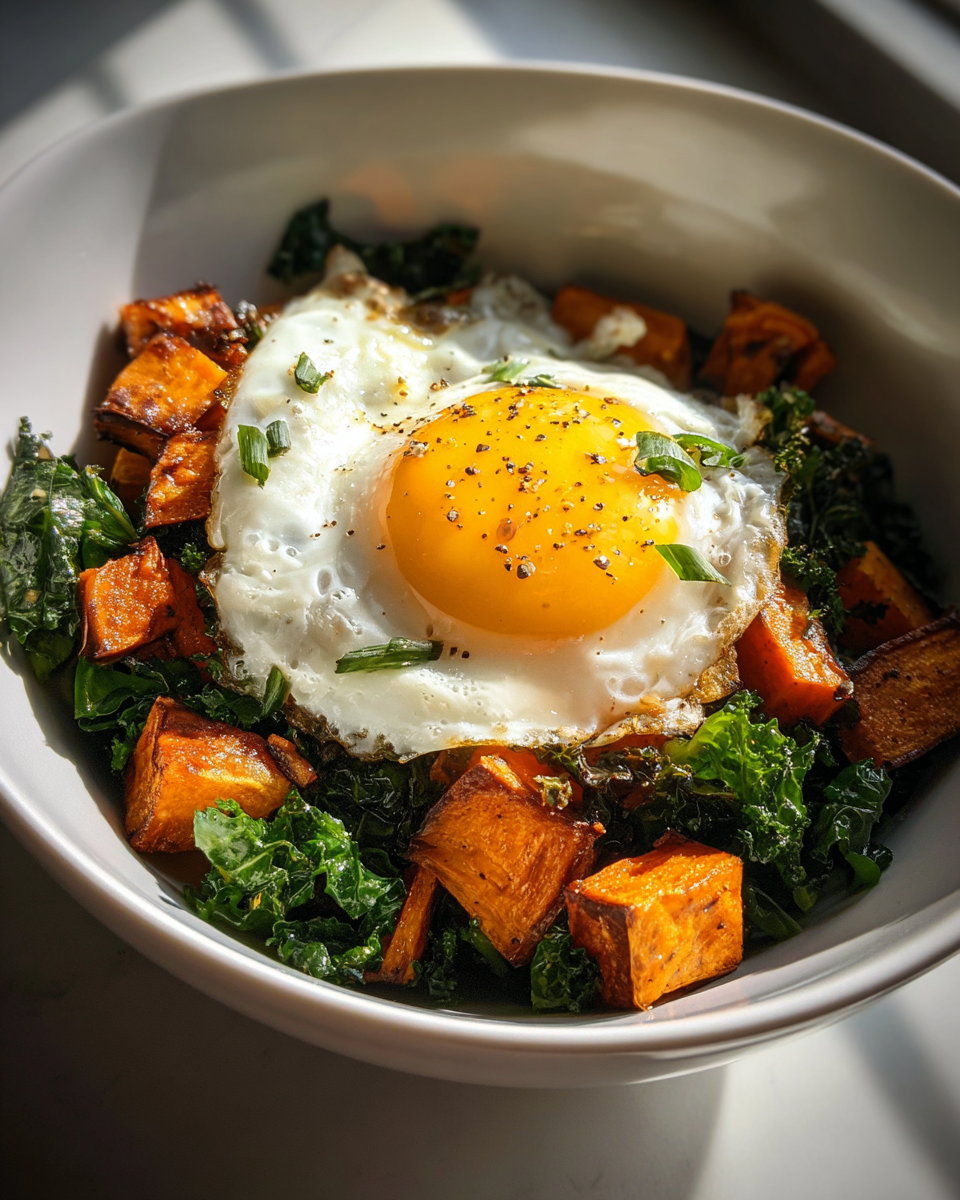 Sweet Potato Kale Breakfast Bowl - detail 2