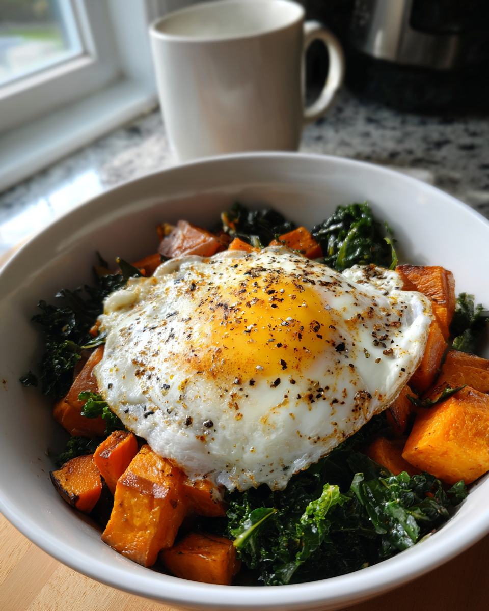 Sweet Potato Kale Breakfast Bowl - detail 3