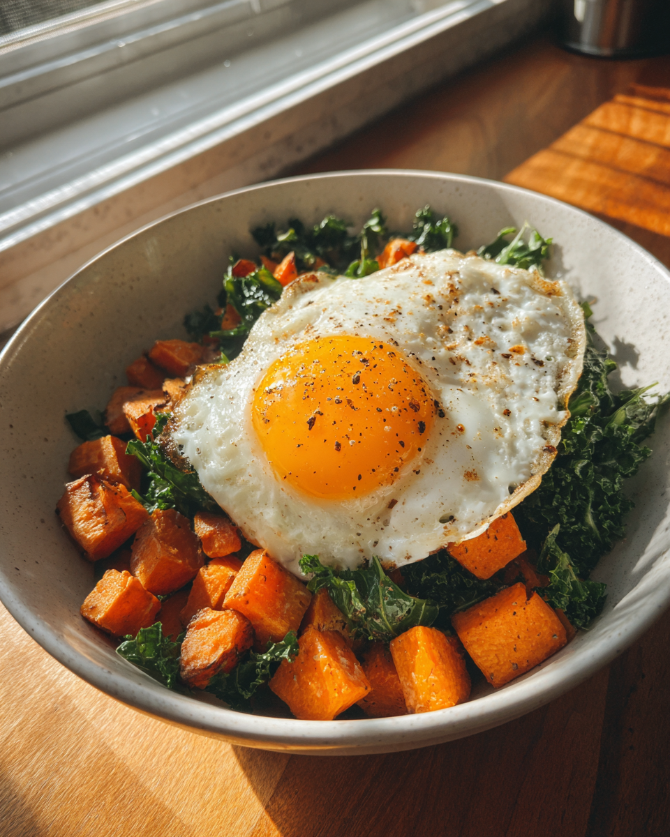 Sweet Potato Kale Breakfast Bowl - detail 4