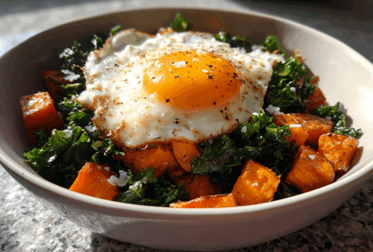 Sweet Potato Kale Breakfast Bowl