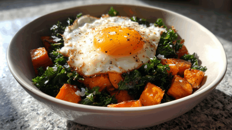 Sweet Potato Kale Breakfast Bowl