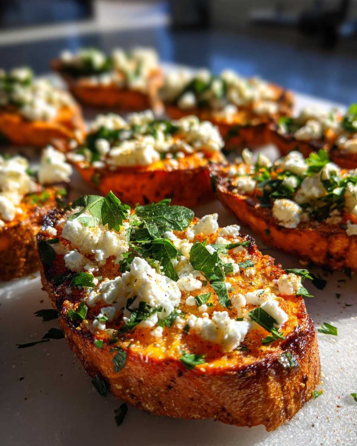 Sweet Potato Toasts with Feta Crumble - detail 1