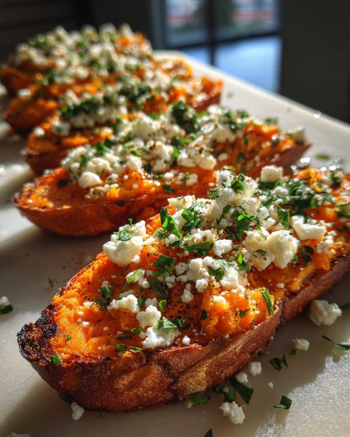 Sweet Potato Toasts with Feta Crumble - detail 2