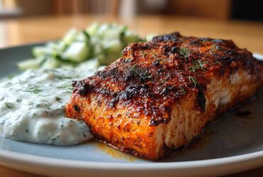 Tandoori Salmon with Cucumber Yogurt