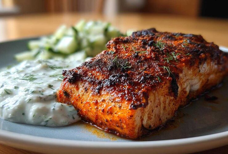 Tandoori Salmon with Cucumber Yogurt