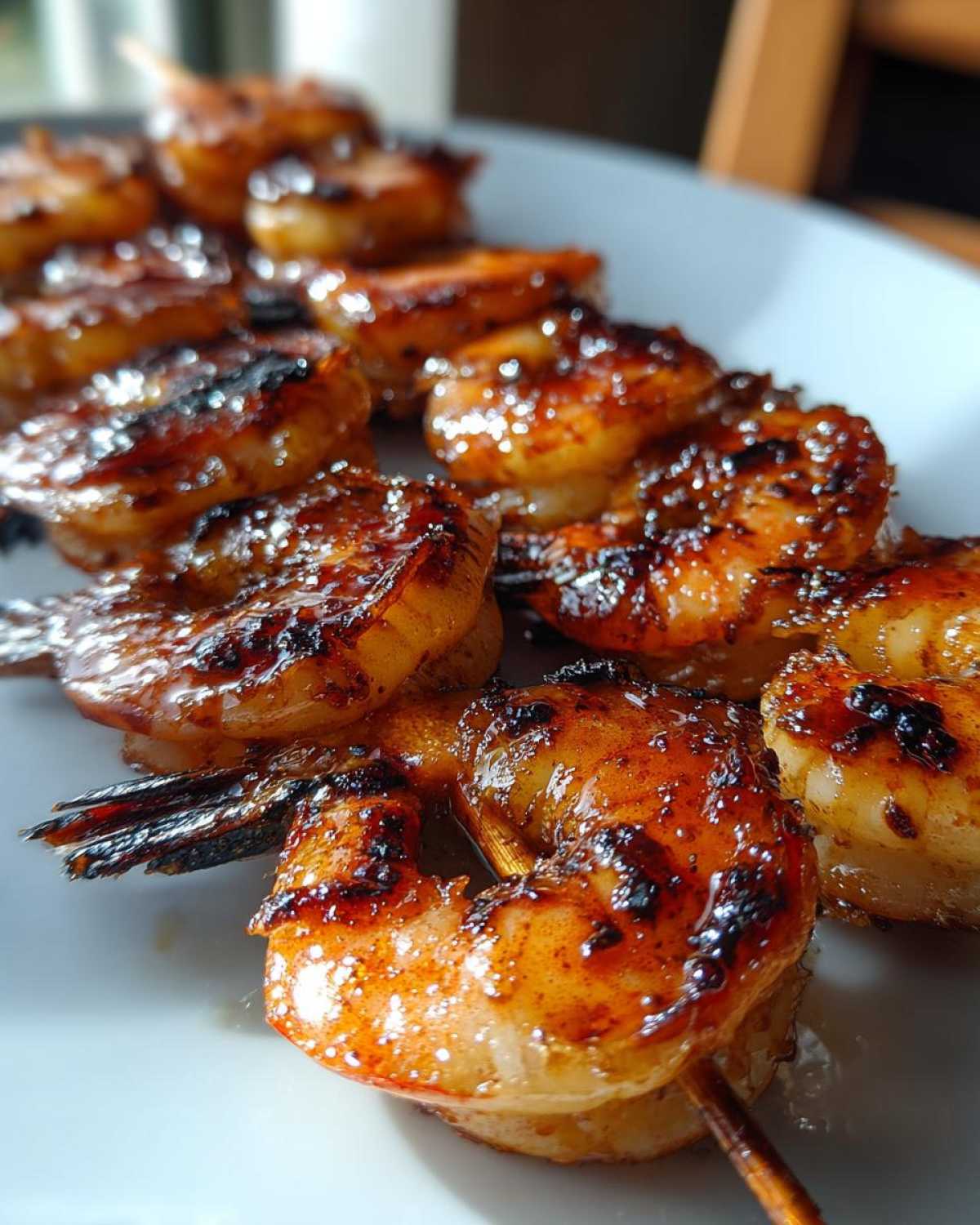 Teriyaki Grilled Shrimp Skewers - detail 1