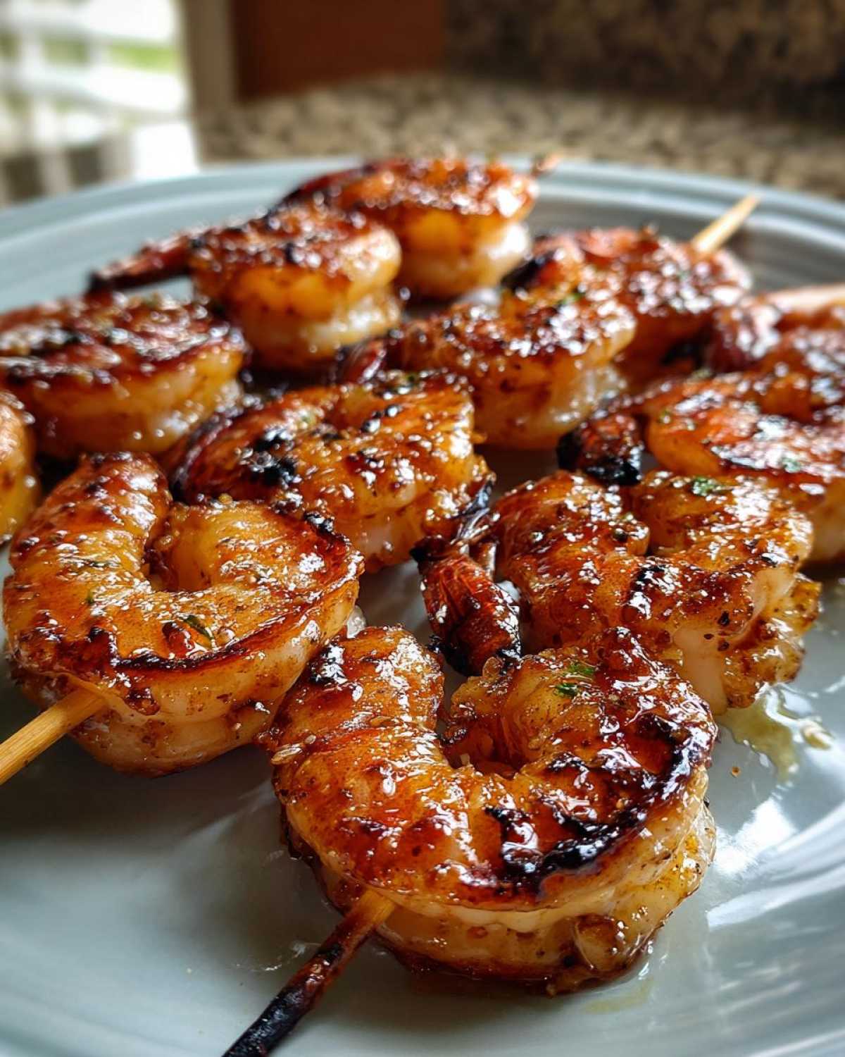 Teriyaki Grilled Shrimp Skewers - detail 2
