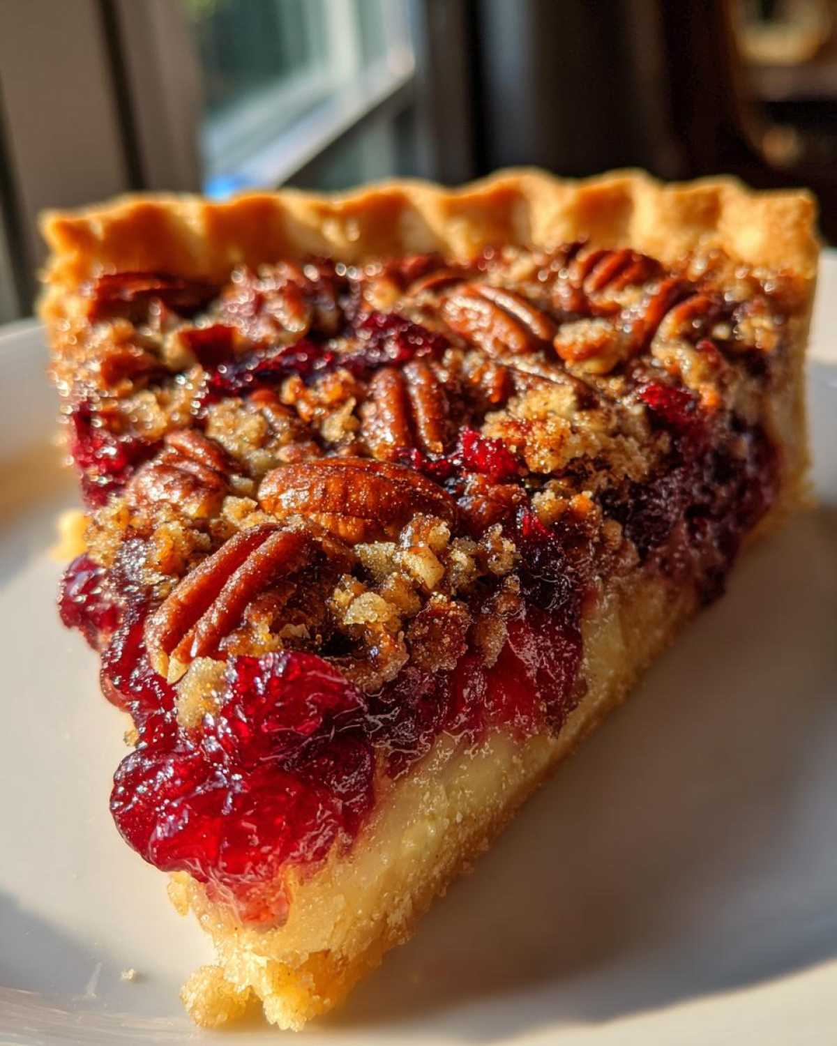 Thanksgiving Cranberry Pecan Tart - detail 4