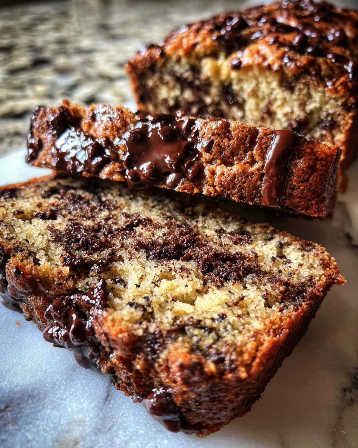Triple Chocolate Chunk Zucchini Bread Bakery Loaf - detail 2
