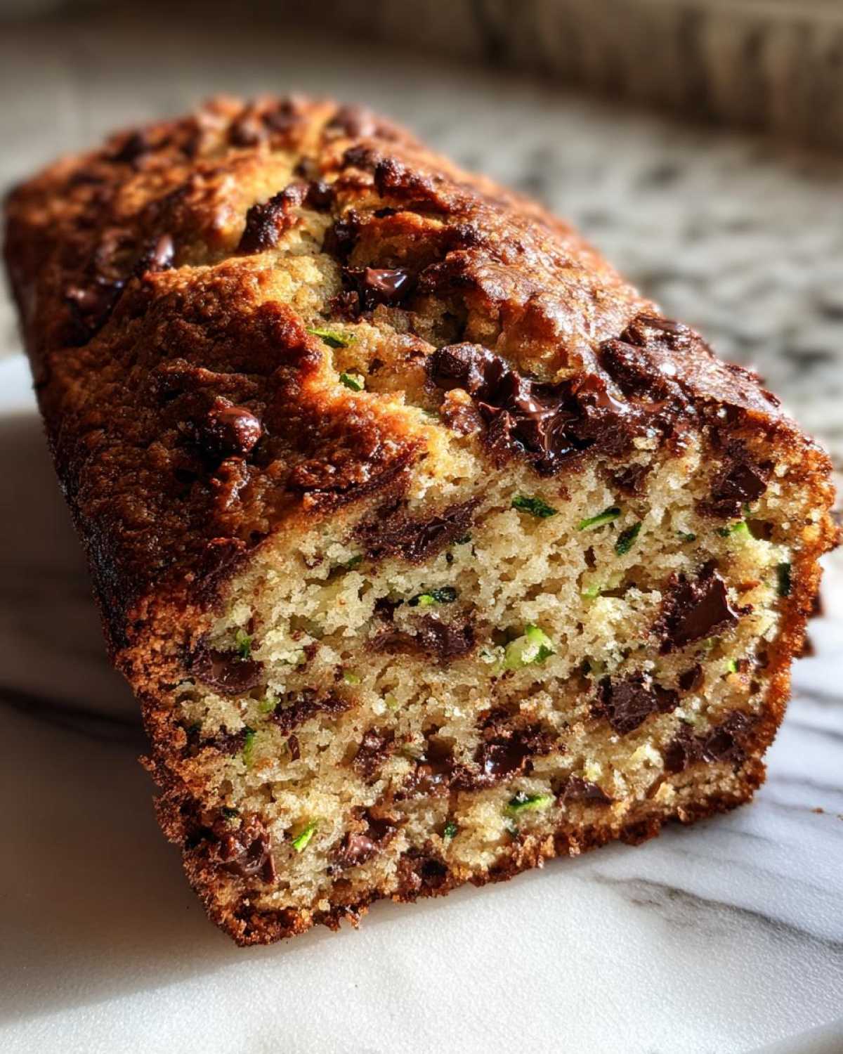 Triple Chocolate Chunk Zucchini Bread Bakery Loaf - detail 3