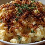 Truffle Mac and Cheese with Crispy Onions