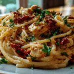 Tuscan Sun-Dried Tomato Chicken Pasta