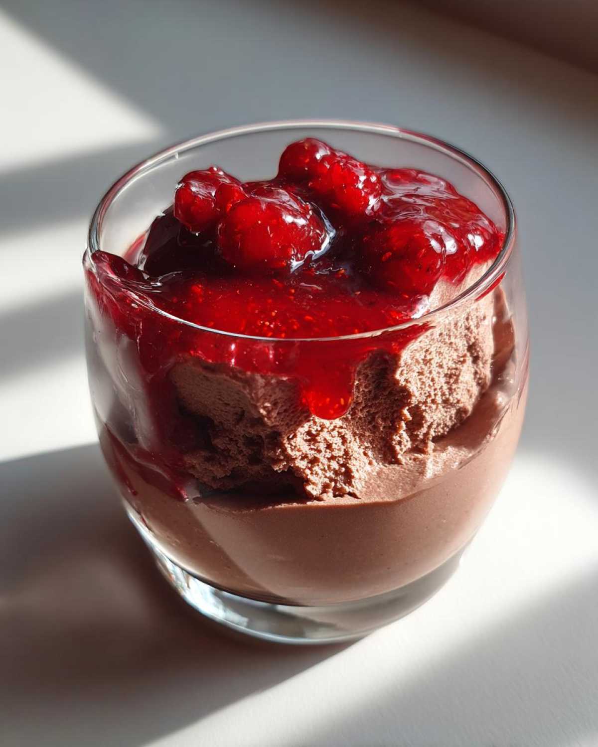 Valentine’s Raspberry Chocolate Mousse - detail 1