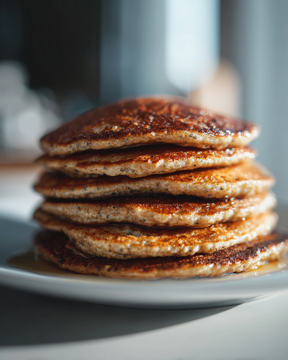 Vegan Banana Chia Pancakes - detail 1