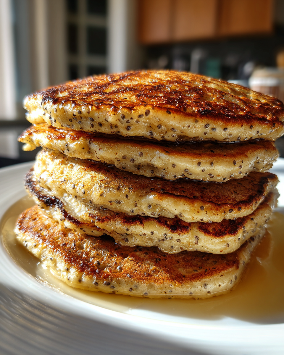 Vegan Banana Chia Pancakes - detail 3