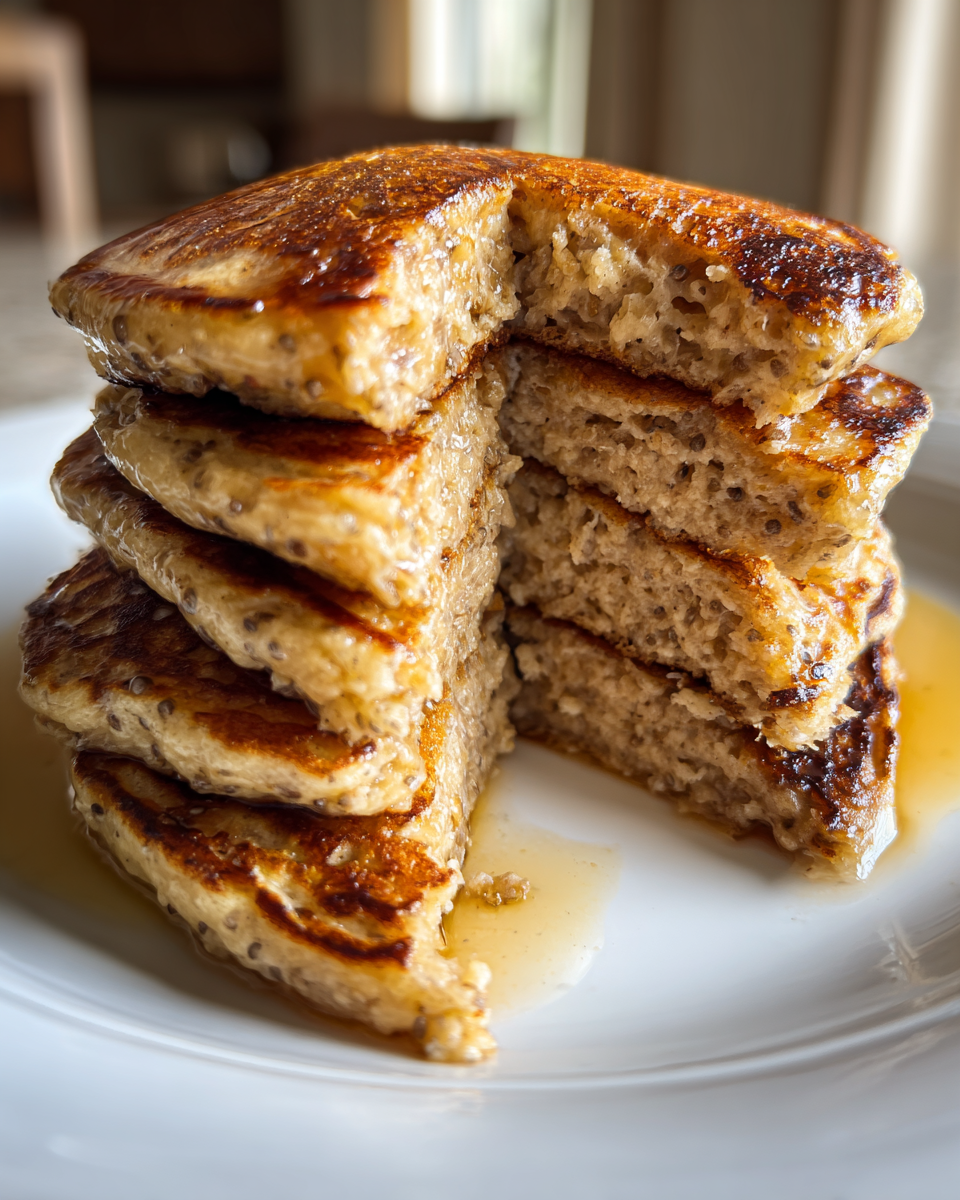 Vegan Banana Chia Pancakes - detail 4
