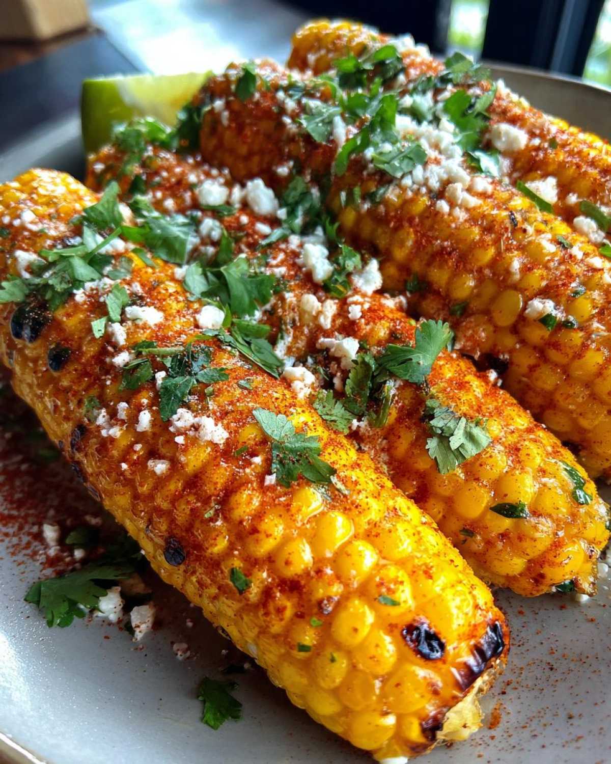 Vegan Mexican street corn - detail 1