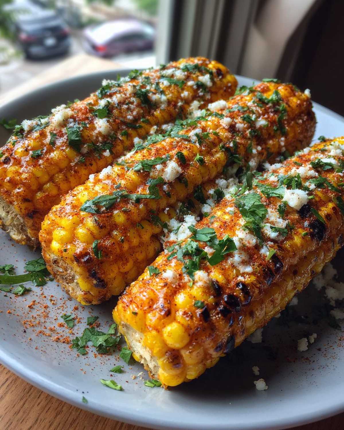 Vegan Mexican street corn - detail 2