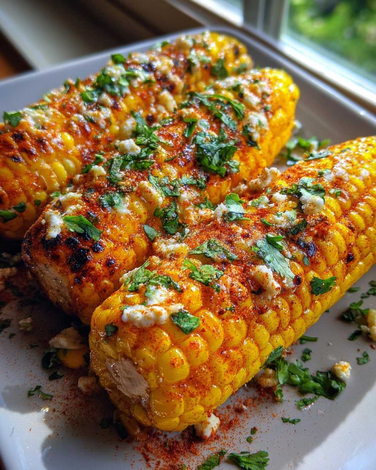 Vegan Mexican street corn - detail 3