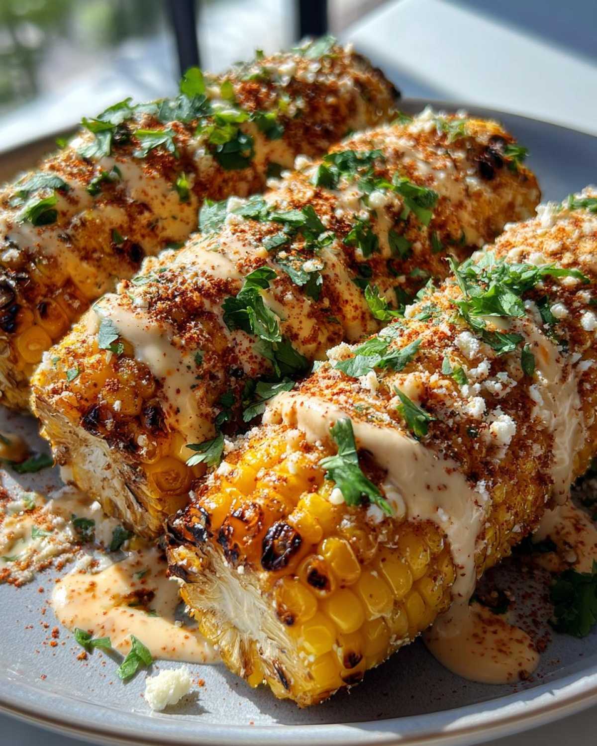 Vegan Mexican street corn - detail 4