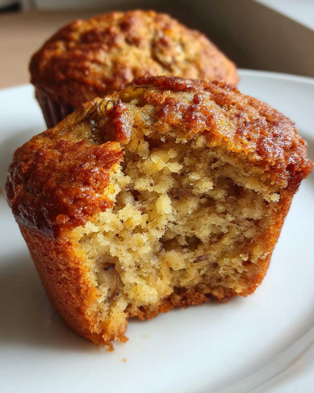 Vegan banana muffins - detail 1