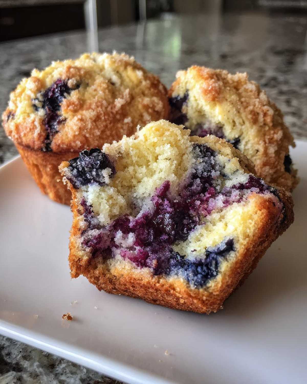 Vegan blueberry muffins - detail 4