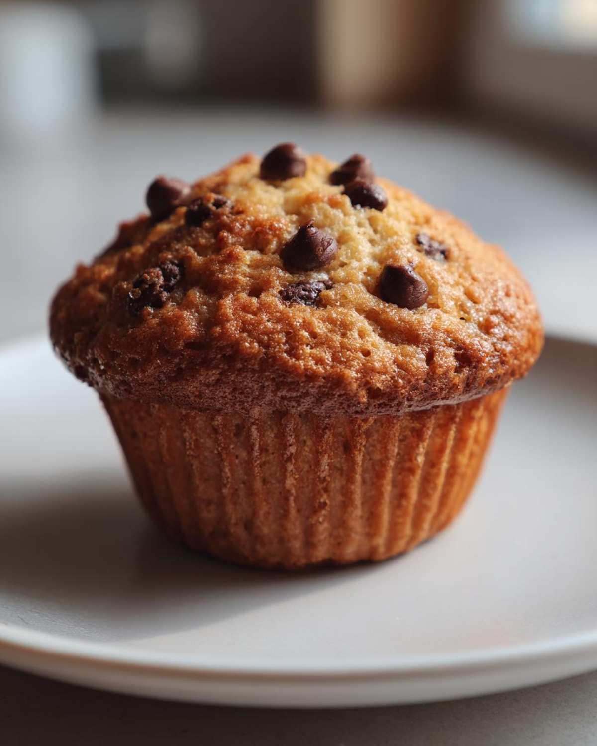 Vegan chocolate chip muffins - detail 2