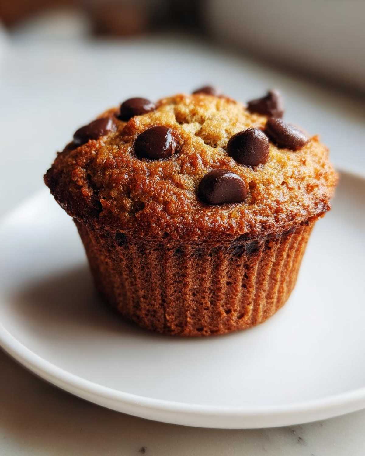 Vegan chocolate chip muffins - detail 3