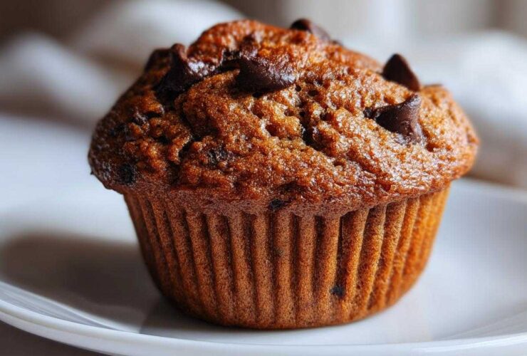 Vegan chocolate chip muffins