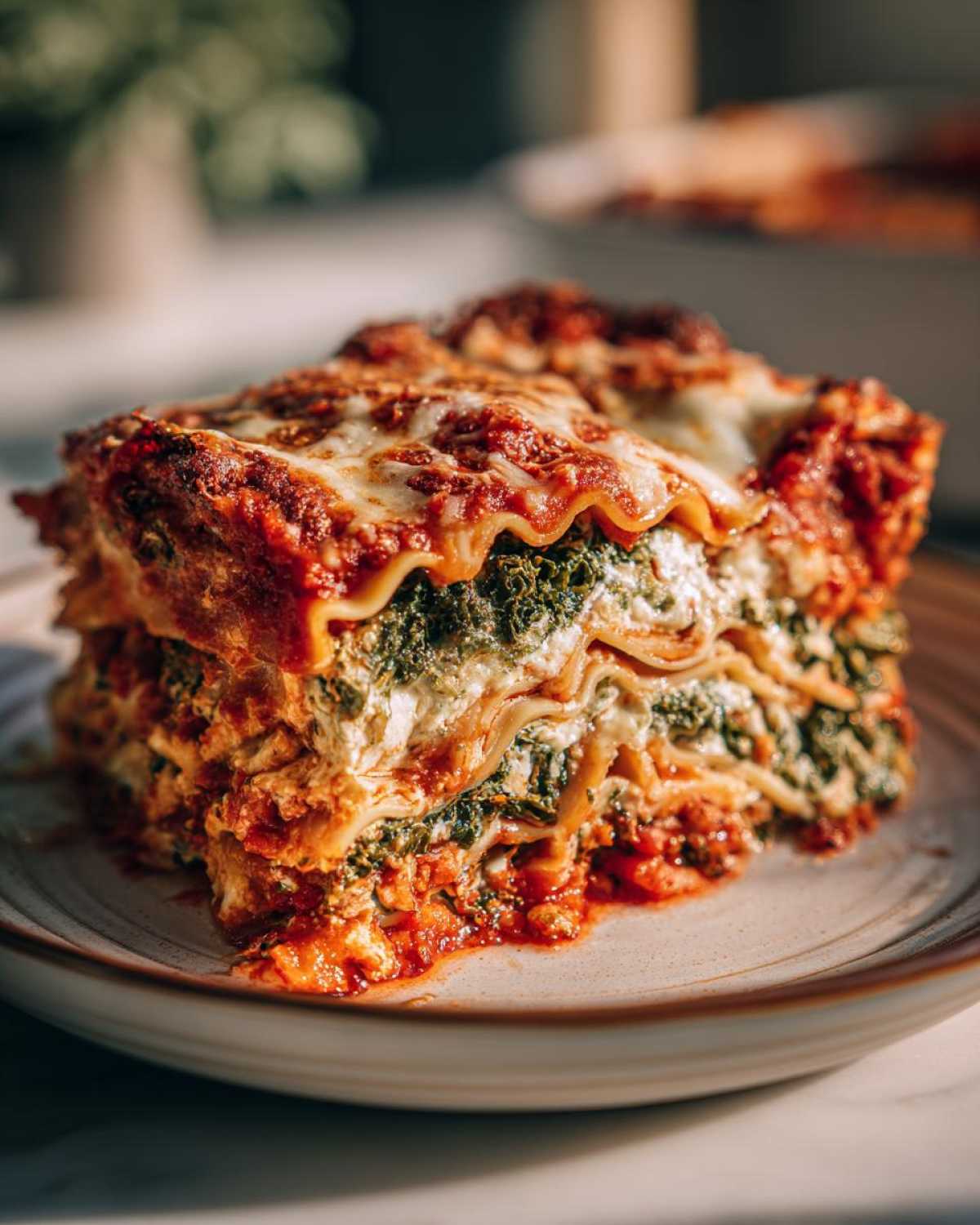 Vegetable Lasagna with Kale - detail 2