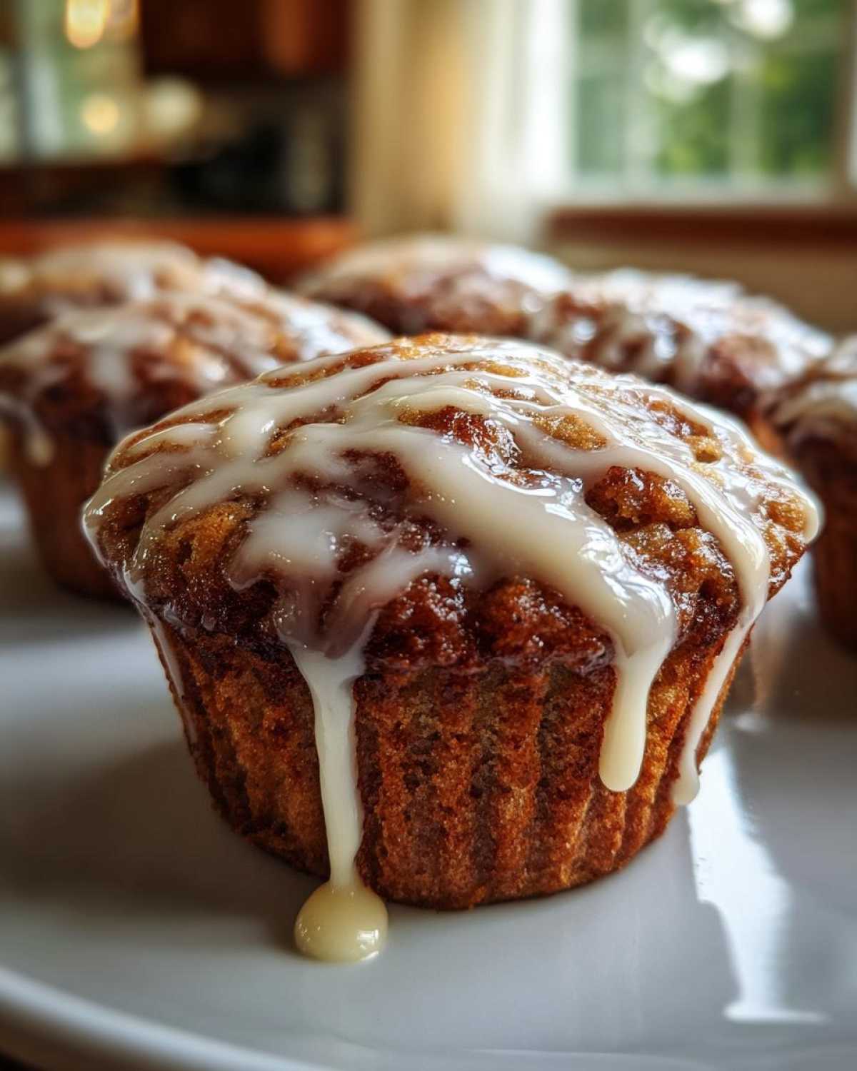 Zucchini Bread Muffins with a Cinnamon Glaze - detail 1