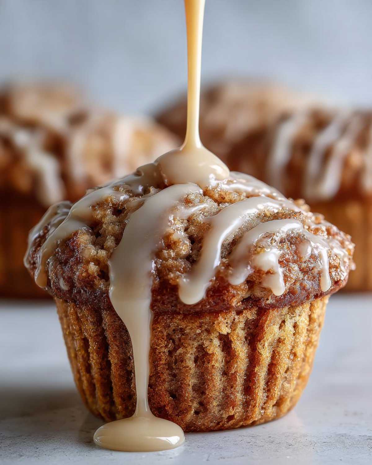 Zucchini Bread Muffins with a Cinnamon Glaze - detail 4